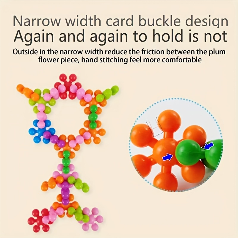 3D Flower Building Block Set, 126pcs Educational Toy Gift